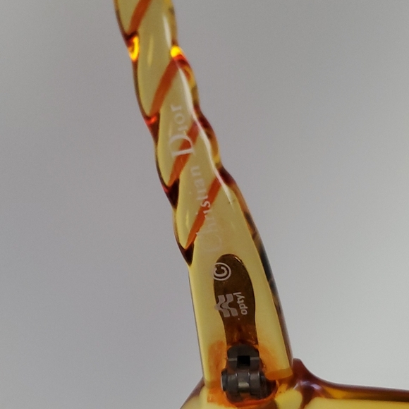 Vintage Christian Dior 1970s Amber Braid Sunglasses Made in Germany - Picture 13 of 13